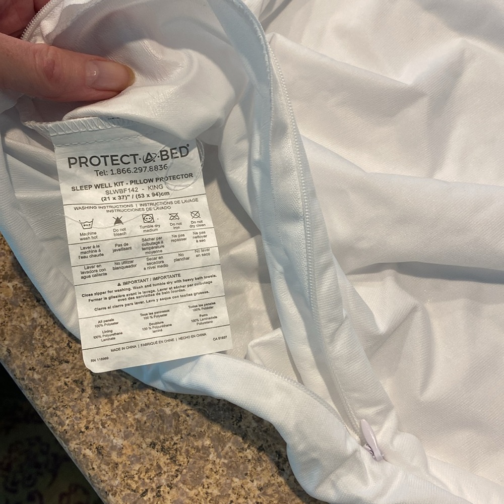 Protect A Bed Sleep Well King 2 Pillow Protectors Mattress Protector-PARTIAL KIT - Picture 9 of 17
